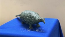 Bảo vật quốc gia tượng đồng Tê tê Long Giao được trưng bày tại Bảo tàng Đồng Nai.