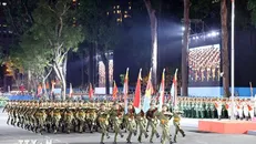 Lực lượng 5 cánh quân tham gia Tổng hợp luyện diễu binh, diễu hành. Ảnh: Anh Tuấn/TTXVN.