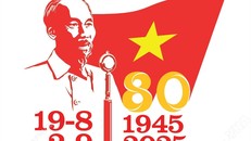 Tuyên truyền kỷ niệm 80 năm Cách mạng Tháng Tám: Mẫu logo chính thức