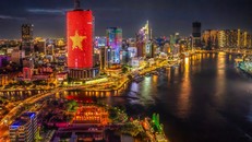 TP HCM nhìn từ trên cao. (Ảnh Ha Cao Thi Thanh)