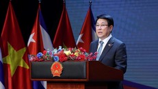 Chủ tịch nước Lương Cường phát biểu. Ảnh: Lâm Khánh/TTXVN.