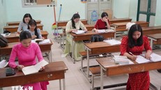 Kỳ thi tuyển giáo viên tại Thành phố Hồ Chí Minh diễn ra trong 2 ngày. Ảnh: Thu Hoài/TTXVN.