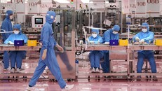 Công nhân làm việc tại một nhà máy ở Tochigi (Nhật Bản)