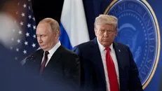 Tổng thống Nga Vladimir Putin và Tổng thống Mỹ Donald Trump. Ảnh: Bloomberg. 