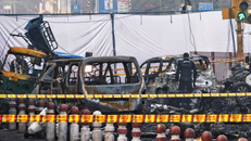 Hiện trường vụ nổ gần Pháo đài Đỏ ở New Delhi, Ấn Độ, ngày 10/11.