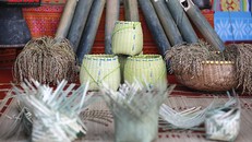 Những vật dụng đan lát thủ công của người Mường phục vụ lao động sản xuất và sinh hoạt cuộc sống hàng ngày.