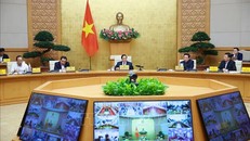 Thủ tướng Phạm Minh Chính chủ trì Phiên họp lần thứ 26 của BCĐ chống khai thác hải sản bất hợp pháp. Ảnh: Dương Giang/TTXVN.