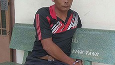 Đối tượng Dương tại công an.