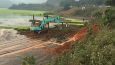 Nơi xảy ra sự cố vỡ đáy xả nước hồ thải