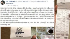 Anh Vũ đăng tải bài viết và hình ảnh về việc ăn khuya tại một nhà hàng ở Đà Nẵng giá gần 25 triệu đồng. 