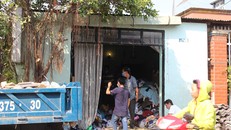 Căn nhà nơi phát hiện thi thể đôi vợ chồng. 