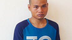 Nghi phạm Hiệp tại cơ quan Công an. Ảnh: Vũ Di.