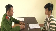 Hoàng Hữu Lễ tại cơ quan Công an