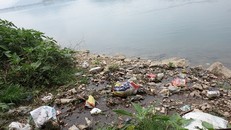 Rác thải sinh hoạt, nước thải chăn nuôi thay nhau “bức tử” bờ sông Đà