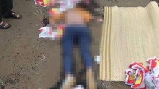 Thi thể nạn nhân được phát hiện tại bãi biển xã Quảng Nham, huyện Quảng Xương (Thanh Hóa)