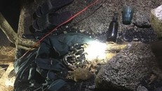 Hiện trường phát hiện ra hai bộ hài cốt.