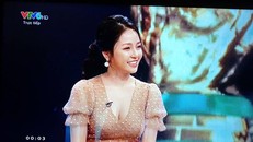 Hình ảnh Trâm Anh trên sóng truyền hình được dân mạng chụp lại