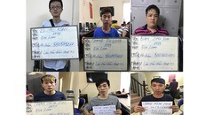 Sáu người Đài Loan bị bắt giữ. Ảnh: Viết Phạm.