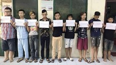Nhóm cướp "nhí" đã bị tạm giữ để phục vụ công tác điều tra các vụ cướp liên hoàn tại TP Hồ Chí Minh. Ảnh: CTV