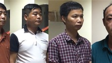 Từ trái qua phải: Nguyễn Đức Trường; Nguyễn Văn Sơn; Dương Văn Phương; Dương Tuấn Anh. Ảnh: Bộ Công an.