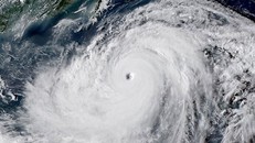 Hình ảnh siêu bão Mangkhut nhìn từ không trung Ảnh: CƠ QUAN KHÍ TƯỢNG NHẬT BẢN