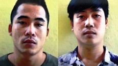 Thủy và Sơn tại cơ quan điều tra. Ảnh: Công an cung cấp.