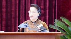 Chủ tịch Quốc hội Nguyễn Thị Kim Ngân phát biểu tại hội nghị