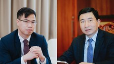 Ông Nguyễn Thanh Nam, CEO của Công ty Mytel (phải) và ông Trần Văn Bằng, CEO của Telemor được đề cử vinh danh Giải thưởng Viễn thông châu Á. (Nguồn ảnh: Viettel)