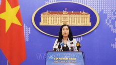 Người phát ngôn Bộ Ngoại giao Lê Thị Thu Hằng thông báo một số hoạt động đối ngoại của Việt Nam trong thời gian tới. Ảnh: Lâm Khánh/TTXVN