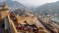 cau chuyen sau lan song bieu tinh phan doi dich vu cuoi voi o an do hinh 1 Cảnh đoàn voi đưa khách du lịch lên pháo đài Amber, Jaipur, Ấn Độ. Ảnh: Getty.