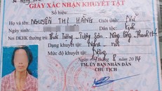 Giấy xác nhận khuyết tật của chị Hằng