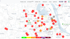 Chỉ số AQI “đỏ rực”, chất lượng không khí Hà Nội hôm nay ở mức xấu...