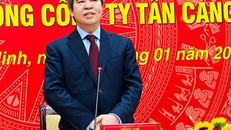 Đồng chí Nguyễn Văn Bình tại buổi làm việc với Tổng Công ty Tân Cảng Sài Gòn.