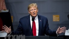 Tổng thống Trump từng tuyên bố sẽ ngừng tài trợ cho WHO. (Ảnh: AFP/TTXVN)