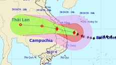 Đường đi của bão Molave lúc 5h ngày 27/10