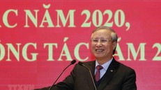 Thường trực Ban Bí thư Trần Quốc Vượng phát biểu chỉ đạo Hội nghị. 