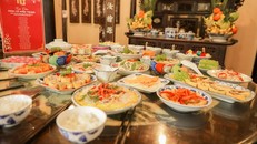 Một số món ăn ngày tết được giới thiệu tại Lễ hội Tết Việt 2020.