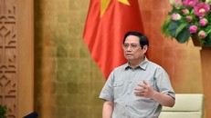 Thủ tướng Phạm Minh Chính chủ trì họp trực tuyến Ban chỉ đạo quốc gia phòng chống Covid-19 với các địa phương, sáng 25/9. 