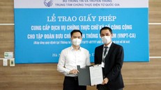 VNPT là đơn vị đầu tiên được trao giấy phép cung cấp dịch vụ chữ ký số từ xa