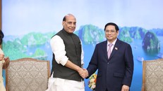 Thủ tướng Phạm Minh Chính đã tiếp Bộ trưởng Bộ Quốc phòng Cộng hòa Ấn Độ Rajnath Singh