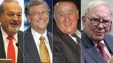 Carlos Slim (trái), Bill Gates, Amancio Ortega và Warren Buffett đều từng giàu nhất thế giới. Ảnh: El Nacional