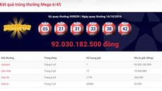 Thông tin trên trang chủ của Vietlott sau kỳ quay thưởng 39. Ảnh chụp màn hình. 