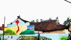 Bích họa tại đình Tự Đông, Hải Dương chỉ tồn tại trong một ngày! Ảnh: Facebook. 