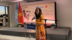 Trợ lý Bộ trưởng Ngoại giao Lê Thị Thu Hằng phát biểu khai mạc. Ảnh: TTXVN.