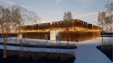 Hình ảnh phác thảo không gian trưng bày.