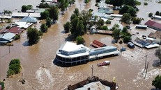 Cảnh ngập lụt do mưa lớn kéo dài tại bang New South Wales, Australia ngày 13/11/2022. Ảnh: ABC News/TTXVN