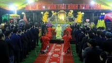 Lễ bái yết tại lễ hội đền Trần năm 2023.