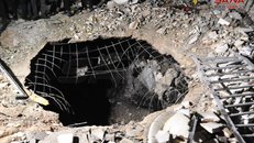 Hiện trường vụ tấn công tên lửa rạng sáng 19/2 ở trung tâm thủ đô Damascus. Ảnh: SANA