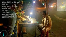 Cục CSGT kiểm tra vi phạm nồng độ cồn trên cao tốc Pháp Vân - Cầu Giẽ tối 4/3/2023.