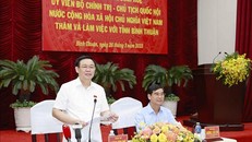 Chủ tịch Quốc hội Vương Đình Huệ phát biểu. Ảnh: Doãn Tấn